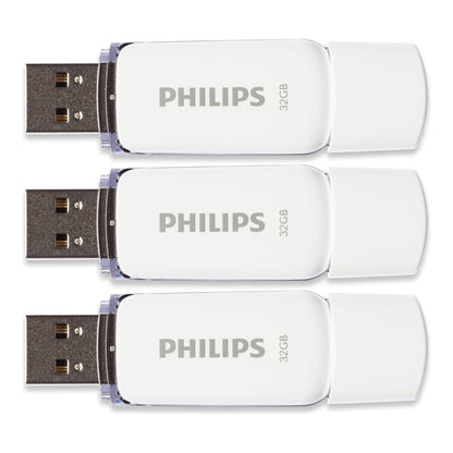 Philips USB 2.0 32GB Snow Edition Shadow Grey 3-Pack - NLMAX