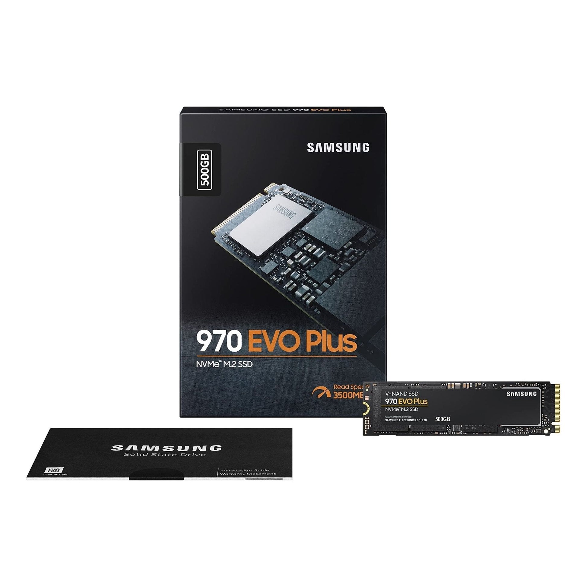 Samsung 970 EVO Plus MZ-V7S500BW , Internal NVMe M.2 SSD, 500 GB, Up to 3,500 MB/s sequential read - NLMAX