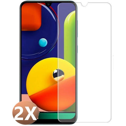 Samsung A60 Screenprotector glas - extra strek en helder Beschermglas - 2 stuks - NLMAX