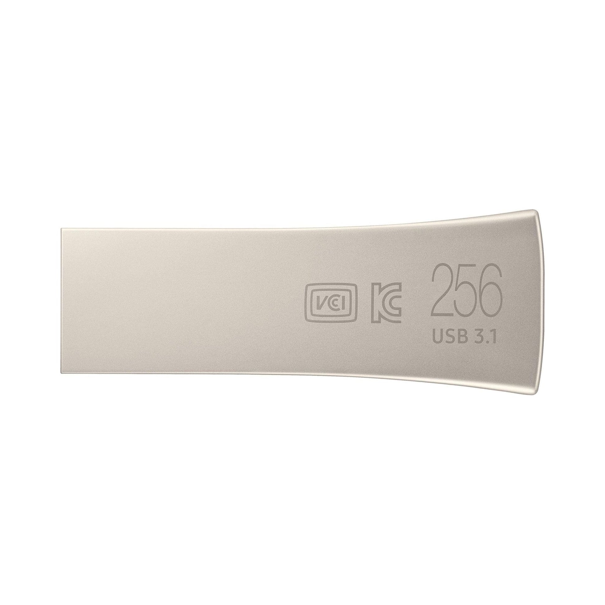 Samsung Bar Plus 256GB Type-A 400MB/s USB 3.1 Flash Drive Champagne Silver - NLMAX