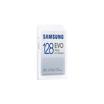 Samsung EVO Plus SD-geheugenkaart, 128GB, SDXC UHS-I U1, Full HD, 130MB/s leessnelheid, geheugenkaart voor spiegelreflexcamera's en systeemcamera's, MB-SC128K/EU - NLMAX