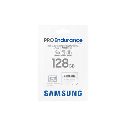 Samsung PRO Endurance microSD-geheugenkaart, 128GB microSDXC UHS-I U3 100MB/s Video Monitoring Memory Card met Adapter, MB-MJ128KA - NLMAX