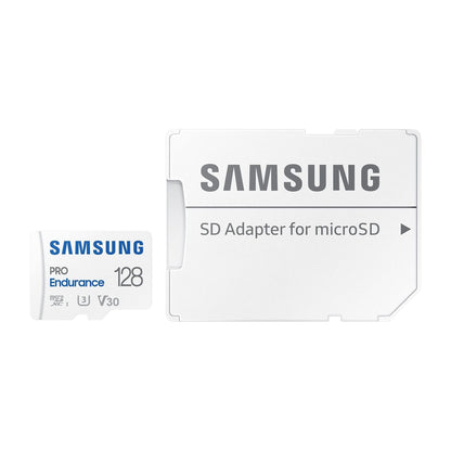 Samsung PRO Endurance microSD-geheugenkaart, 128GB microSDXC UHS-I U3 100MB/s Video Monitoring Memory Card met Adapter, MB-MJ128KA - NLMAX