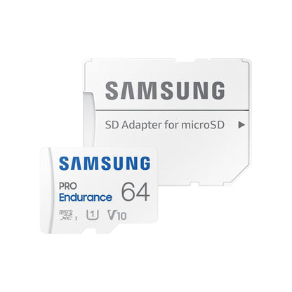 Samsung PRO Endurance microSD-geheugenkaart, 64GB microSDXC UHS-I U1 100MB/s Video Monitoring Memory Card met Adapter, MB-MJ64KA - NLMAX