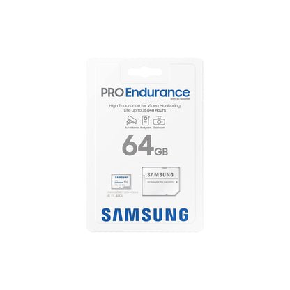 Samsung PRO Endurance microSD-geheugenkaart, 64GB microSDXC UHS-I U1 100MB/s Video Monitoring Memory Card met Adapter, MB-MJ64KA - NLMAX