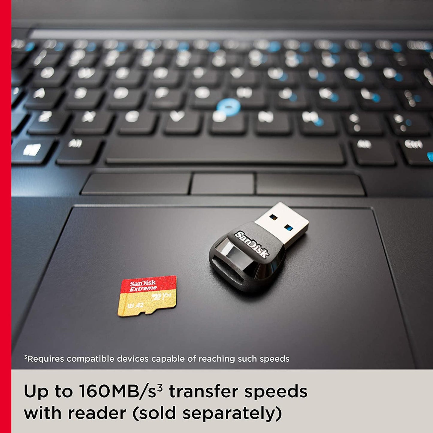 SanDisk Extreme microSDXC-geheugenkaart + SD-adapter met A2 App Performance + Rescue Pro Deluxe, tot 170 MB/s, Klasse 10, UHS-I, U3, V30, Rood/Goud - NLMAX