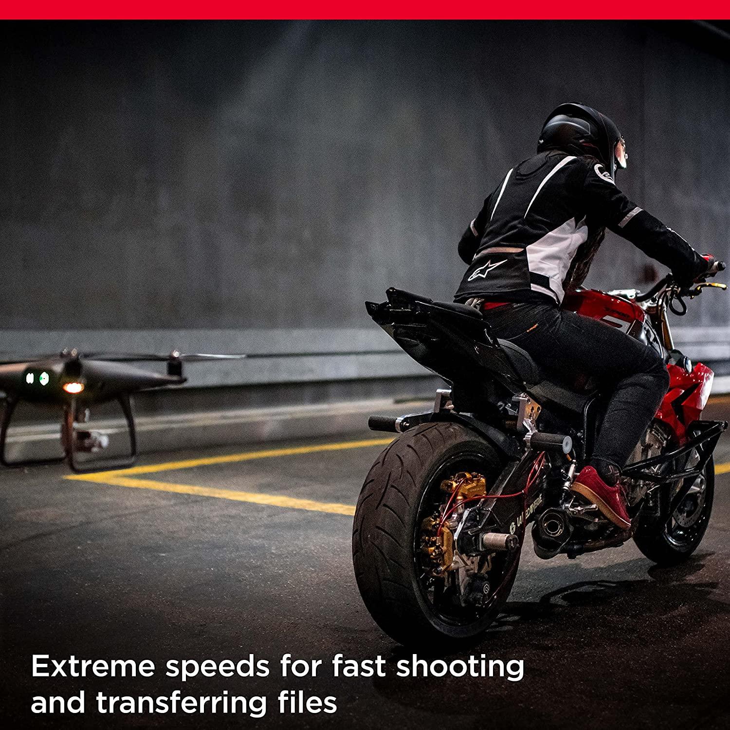SanDisk Extreme microSDXC-geheugenkaart + SD-adapter met A2 App Performance + Rescue Pro Deluxe, tot 170 MB/s, Klasse 10, UHS-I, U3, V30, Rood/Goud - NLMAX