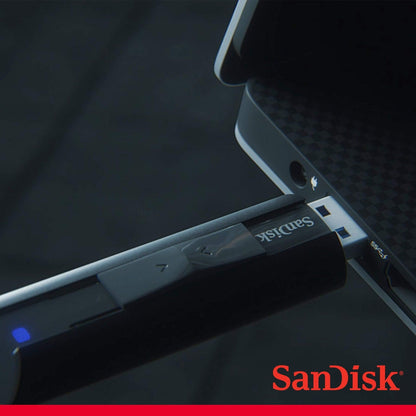 SanDisk Extreme PRO USB 3.2 Solid State-Flashdrive 128 GB (Draagbare En Betrouwbare, Leessnelheden Tot 420 MB/s, Behuizing Van Aluminium, Versleutelingssoftware) Zwart - NLMAX