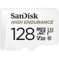 SanDisk High Endurance MicroSD-Kaart 128 GB (Perfect Voor Dashboardcamera Of Bewakingssysteem Thuis, Hoge Duurzaamheid, Tot 10.000 Uur Opnemen, Full HD En 4K) - NLMAX