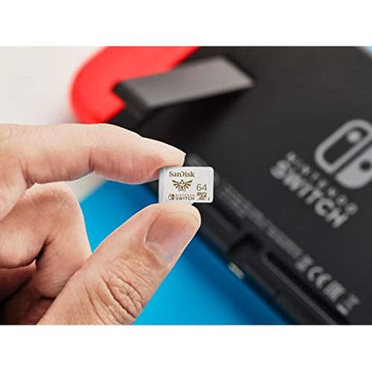 SanDisk MicroSDXC-Kaart Voor Nintendo Switch 64 GB (V30, U3, C10, A1, Leessnelheden Tot 100 MB/s, Van Meerdere Games) - NLMAX