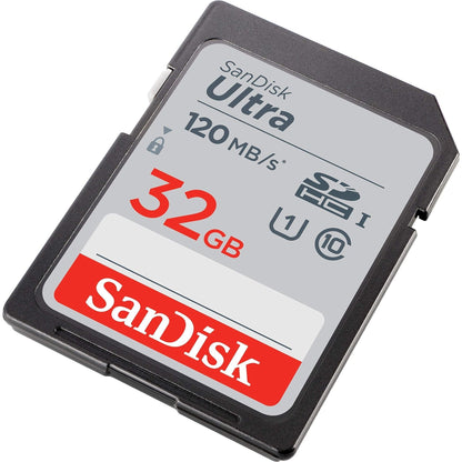 SanDisk Ultra 32GB SDHC Memory Card, Up to 120 MB/s, Class 10, UHS-I, V10 - NLMAX