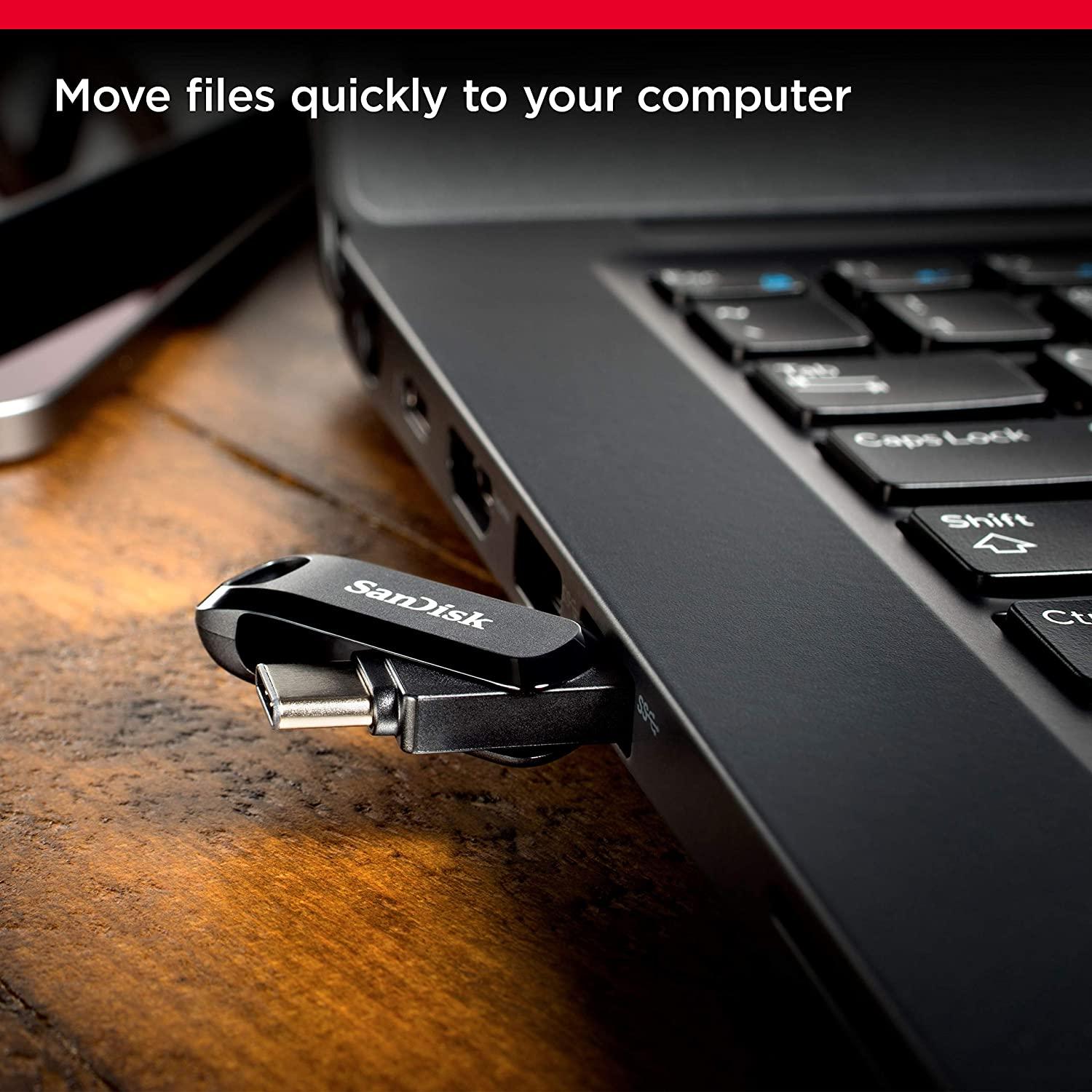 SanDisk Ultra Dual Drive Go USB Type C and Type A Flash Drive USB 3.1, 32GB - NLMAX