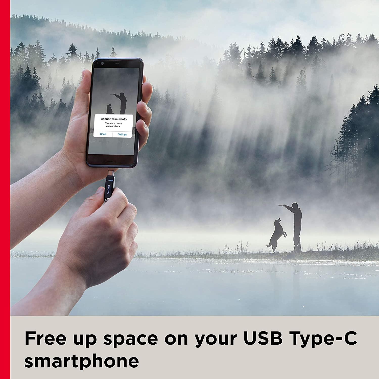 SanDisk Ultra Dual Drive Go USB Type C and Type A Flash Drive USB 3.1, 64 GB - NLMAX