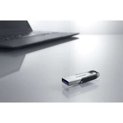 SanDisk Ultra Flair USB 3.0 Flash Drive 256 GB (Robuuste En Stijlvolle Metalen Behuizing, Wachtwoordbeveiliging, 150 MB/s Lezen) Zwart - NLMAX