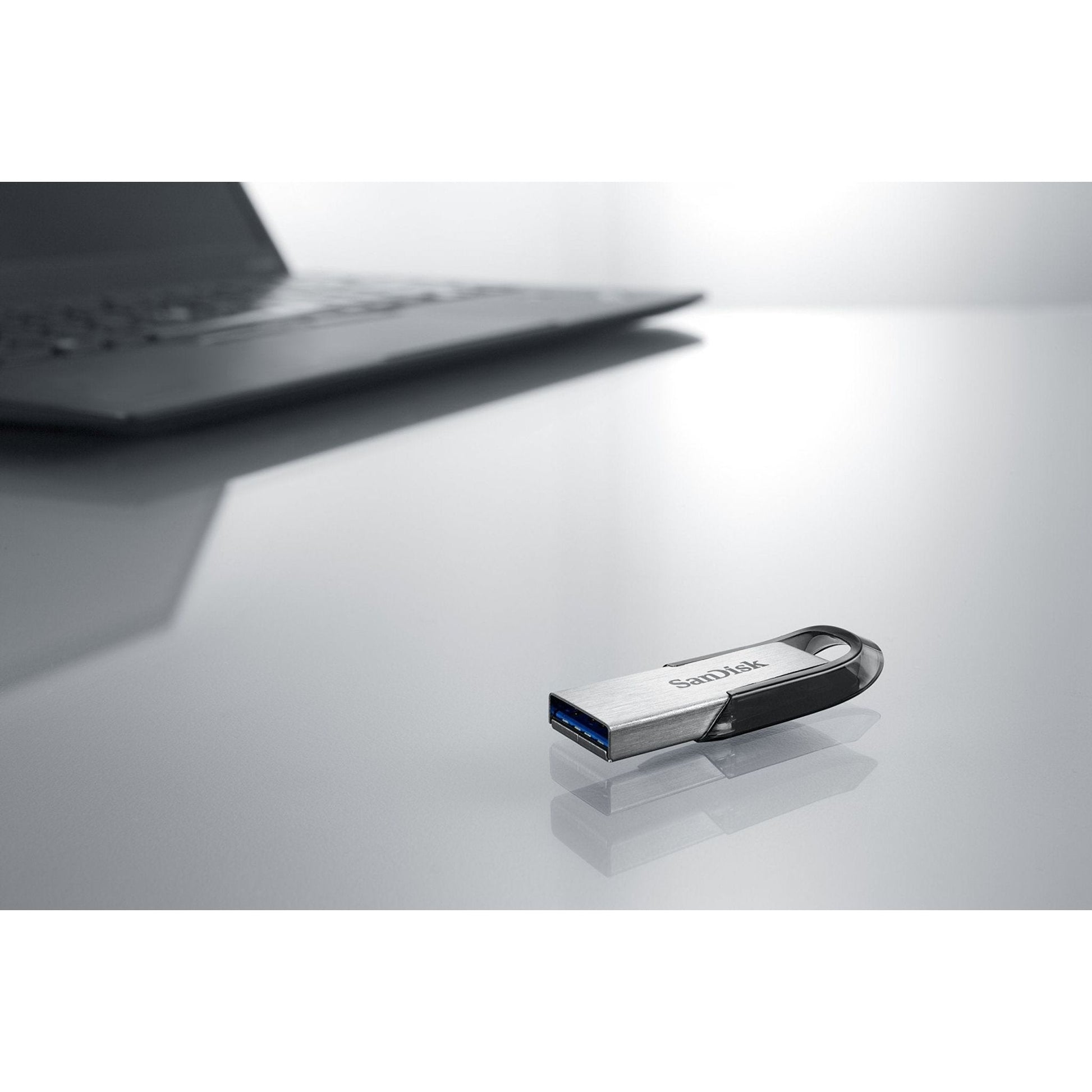 SanDisk Ultra Flair USB 3.0 Flash Drive 64 GB (Robuuste En Stijlvolle Metalen Behuizing, Wachtwoordbeveiliging, 150 MB/s Lezen) Zwart - NLMAX