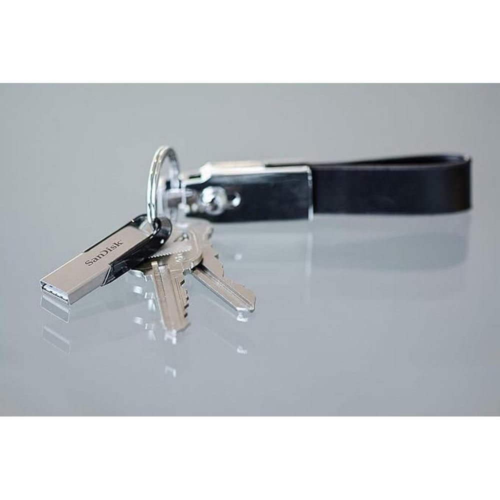SanDisk Ultra Flair USB 3.0 Flash Drive 64 GB (Robuuste En Stijlvolle Metalen Behuizing, Wachtwoordbeveiliging, 150 MB/s Lezen) Zwart - NLMAX