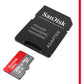 SanDisk Ultra microSDXC UHS-I memory card 128 GB + adapter (A1, Class 10, U1, Full HD videos, up to 120 MB/s read speed),, Speed-Mbps/10x - NLMAX