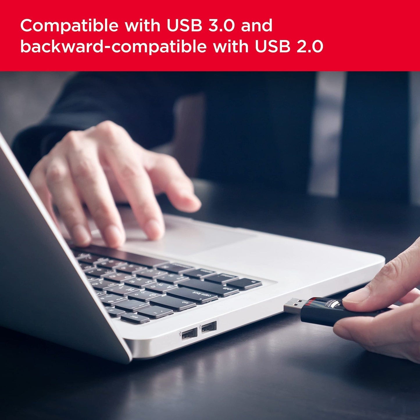 SanDisk Ultra USB 3.0-Flashdrive 64 GB (Overdrachtssnelheden Tot 130 MB/s, SanDisk SecureAccess-Software, Met 128-Bit AES-Versleuteling, RescuePRO Deluxe Software) - NLMAX