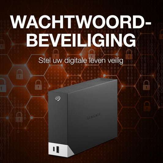 Seagate One Touch Hub, 6 TB, Externe Harde Schijf, USB-C, USB 3.0, voor pc, laptop en Mac, 4 maanden Adobe Creative Cloud Fotografielidmaatschap, 1 Jaar Mylio, 3 jaar Rescue Services (STLC6000400) - NLMAX