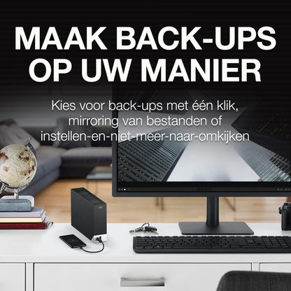 Seagate One Touch Hub, 6 TB, Externe Harde Schijf, USB-C, USB 3.0, voor pc, laptop en Mac, 4 maanden Adobe Creative Cloud Fotografielidmaatschap, 1 Jaar Mylio, 3 jaar Rescue Services (STLC6000400) - NLMAX