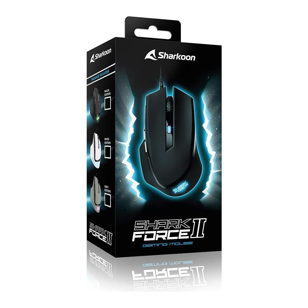 Sharkoon Shark Force II wit, gaming muis, 4044951030446 - NLMAX