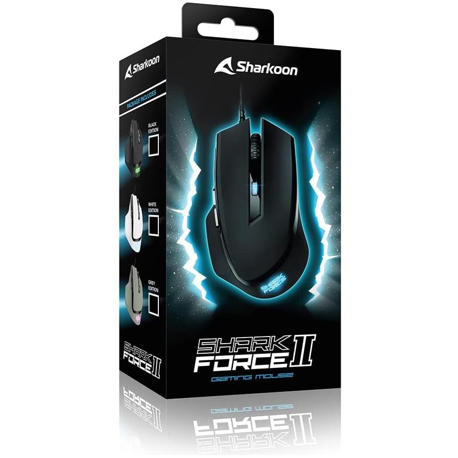 Sharkoon Shark Force II wit, gaming muis, 4044951030446 - NLMAX