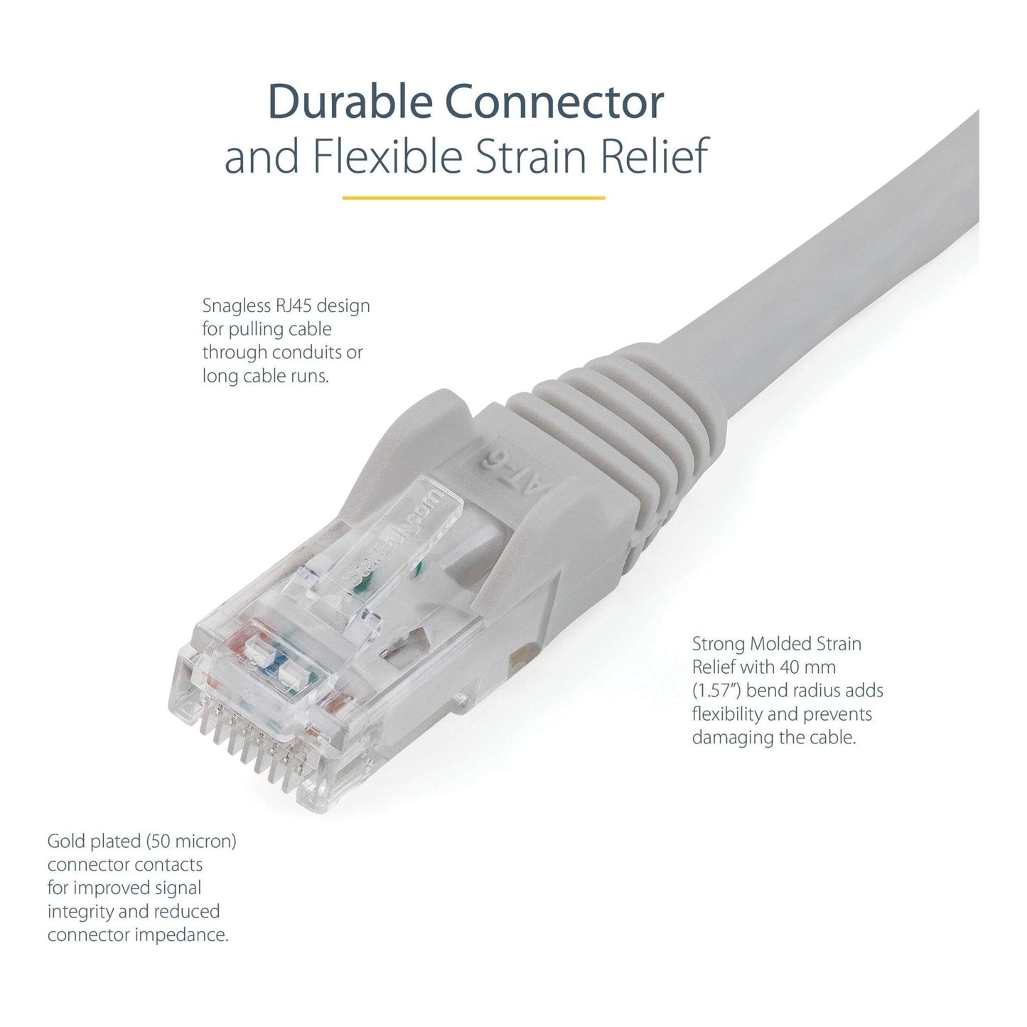 StarTech.com Cat6 patchkabel met snagless RJ45 connectors – 5 m, grijs - NLMAX