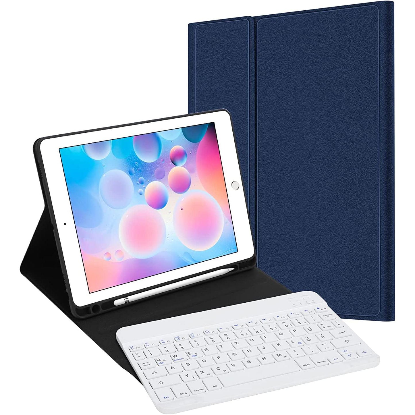 Toetsenbord voor iPad Air 3 10.5 inch (2019)/ iPad Pro 10.5/10.2(2019) Bluetooth toetsenbordhoes met beschermhoes pennenhouder - NLMAX
