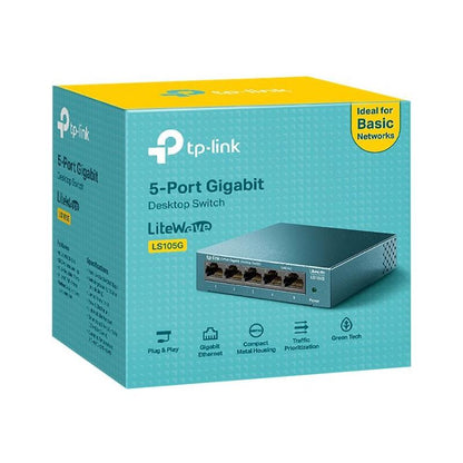 TP-Link LiteWave LS105G - switch - 5 poorten - onbeheerd - NLMAX