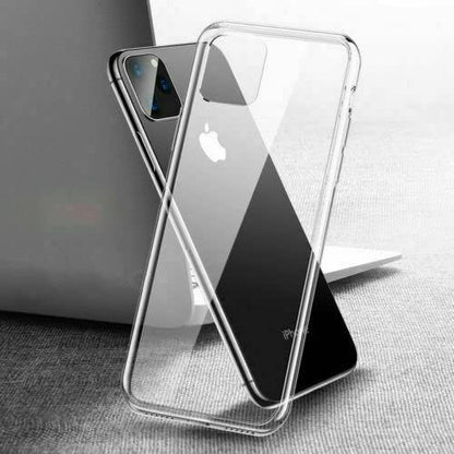 Transparante hoes voor iPhone 11 Pro Max + Screenprotector Tempered Glass Set 2in1 - NLMAX