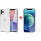 Transparante siliconen cover iPhone 11 Pro MAX Plus 2 gehard glas Screen Protector - NLMAX