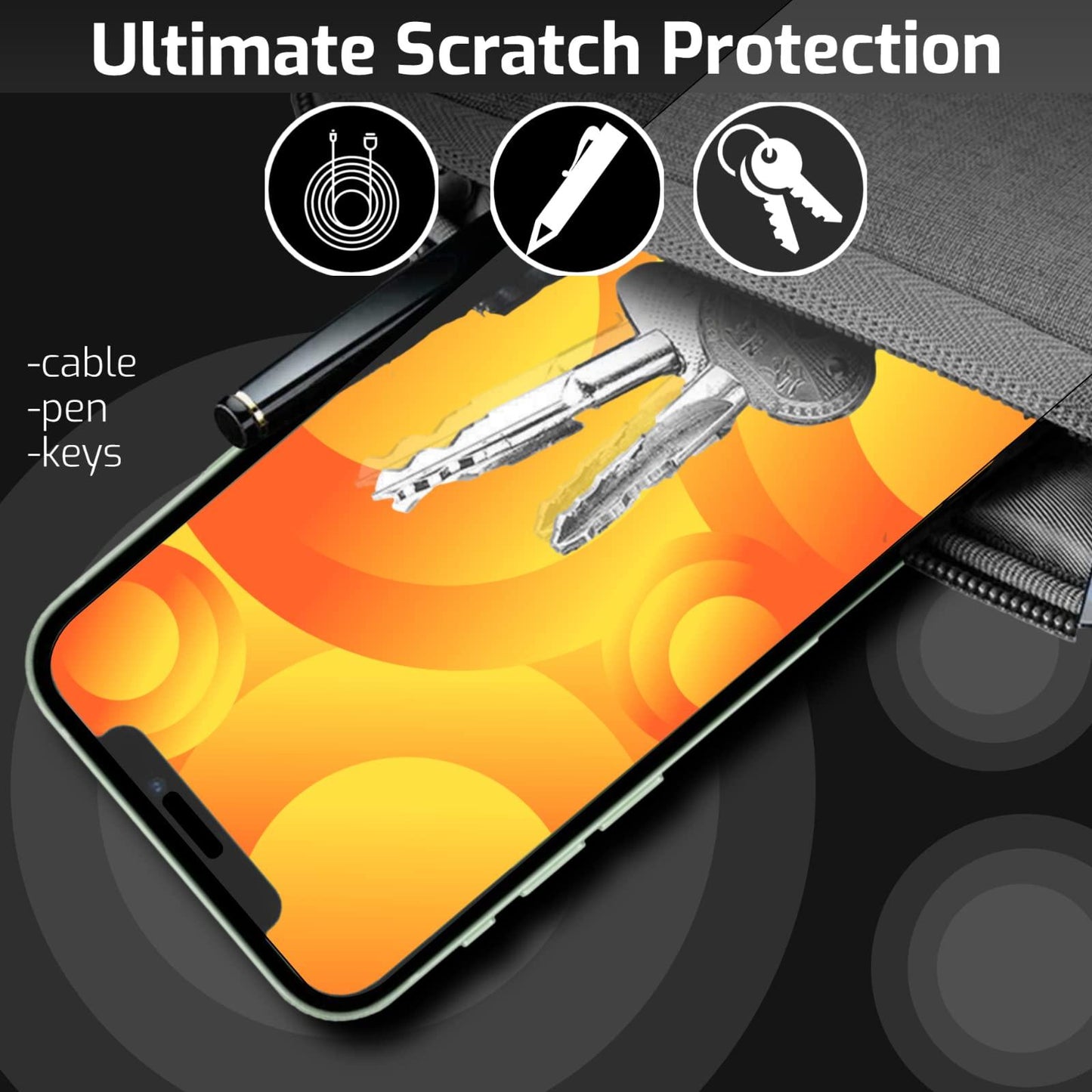 Transparante siliconen cover iPhone 11 Pro MAX Plus 2 gehard glas Screen Protector - NLMAX