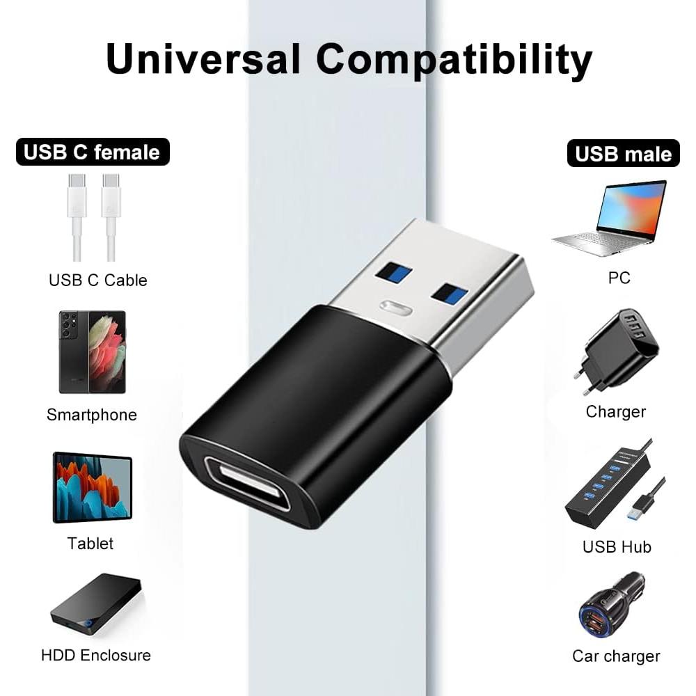 USB C Adapter 4 Stuks, USB C naar USB 3.0 OTG Adapter, Micro USB naar USB C Adapter, Compatibel met MacBook Pro, Samsung Galaxy, Mobiele Telefoons, PC, in de Auto en Meer - NLMAX