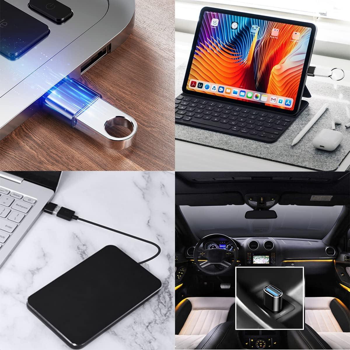USB C Adapter 4 Stuks, USB C naar USB 3.0 OTG Adapter, Micro USB naar USB C Adapter, Compatibel met MacBook Pro, Samsung Galaxy, Mobiele Telefoons, PC, in de Auto en Meer - NLMAX