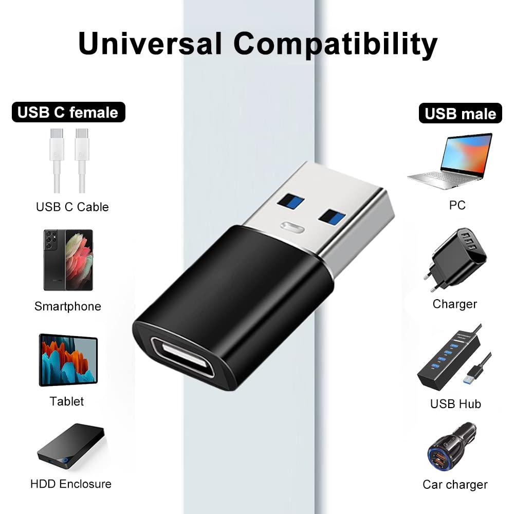 USB C Adapter 4 Stuks, USB C naar USB 3.0 OTG Adapter, Micro USB naar USB C Adapter, Compatibel met MacBook Pro, Samsung Galaxy, Mobiele Telefoons, PC, in de Auto en Meer - NLMAX