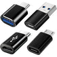 USB C Adapter 4 Stuks, USB C naar USB 3.0 OTG Adapter, Micro USB naar USB C Adapter, Compatibel met MacBook Pro, Samsung Galaxy, Mobiele Telefoons, PC, in de Auto en Meer - NLMAX
