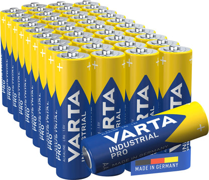 Varta Industrial Pro Battery AA 40 pieces frustration-free. blue (bright blue) - NLMAX