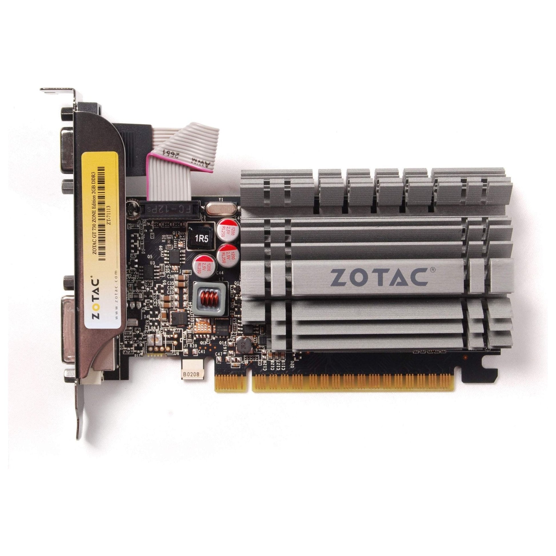 Zotac Zt-71113-20L Geforce Gt 730 Grafische Kaart, Zone Edition, 2Gb Ddr3, 64-Bit - NLMAX