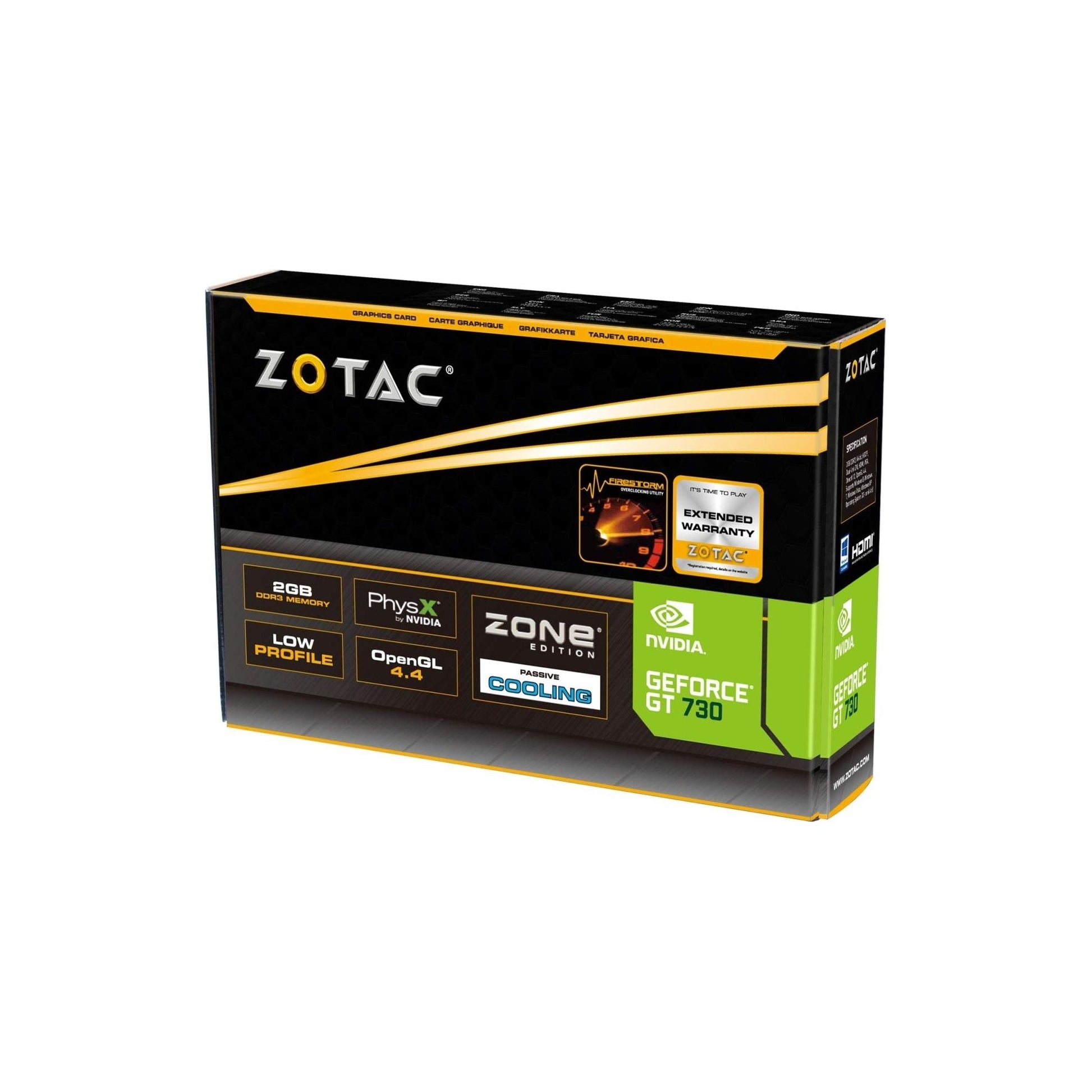 Zotac Zt-71113-20L Geforce Gt 730 Grafische Kaart, Zone Edition, 2Gb Ddr3, 64-Bit - NLMAX